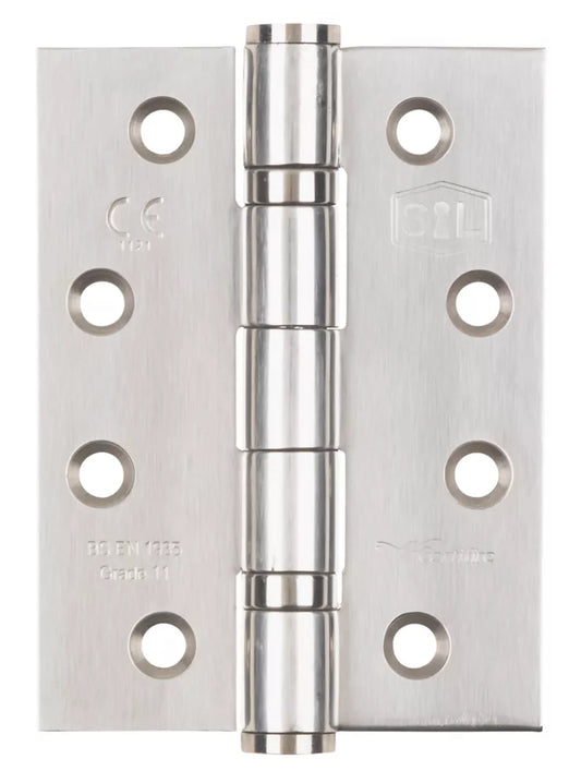 SMITH & LOCKE POLISHED STAINLESS STEEL GRADE 11 FIRE RATED BALL BEARING HINGES 102MM X 76MM 3 PACK - MonkeyTools