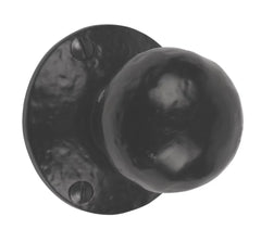 SMITH & LOCKE ROUND MORTICE KNOBS 56MM SET BLACK