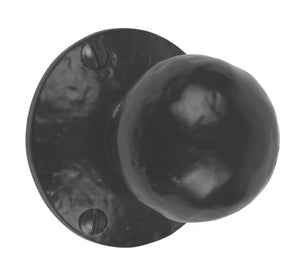 SMITH & LOCKE ROUND MORTICE KNOBS 56MM SET BLACK - MonkeyTools