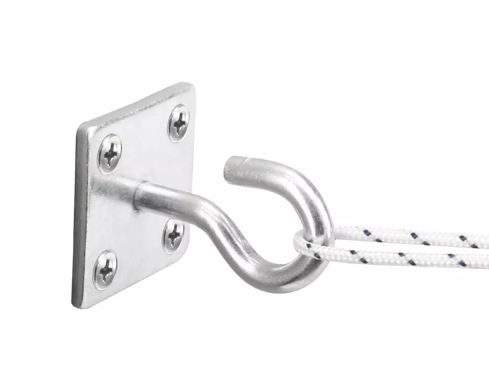 SMITH & LOCKE STEEL HOOK ON PLATE 50MM X 50MM 2 PACK - MonkeyTools