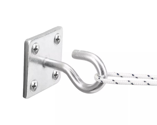 SMITH & LOCKE STEEL HOOK ON PLATE 50MM X 50MM 2 PACK - MonkeyTools
