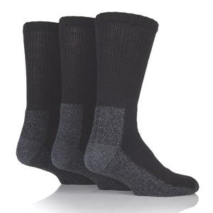 SOCKSHOP CUSHIONED FOOT WORK SOCKS BLACK SIZE 6-11 2 PACK - MonkeyTools