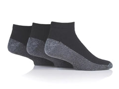 SOCKSHOP HEAVY DUTY SAFETY TRAINER SOCKS BLACK SIZE 6-11 4 PAIRS