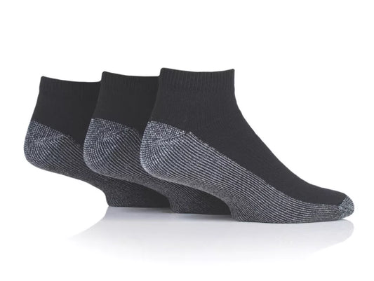 SOCKSHOP HEAVY DUTY SAFETY TRAINER SOCKS BLACK SIZE 6-11 4 PAIRS - MonkeyTools