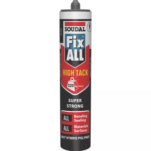 SOUDAL FIX ALL HIGH TACK SEALANT & ADHESIVE BLACK 290ML - MonkeyTools
