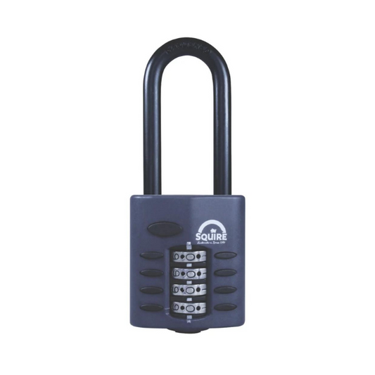 SQUIRE DIE-CAST ZINC WATER-RESISTANT LONG SHACKLE COMBINATION PADLOCK 40MM - MonkeyTools