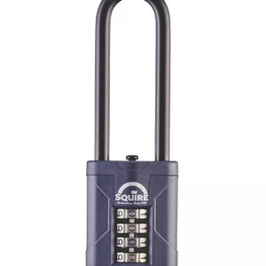 SQUIRE WATER-RESISTANT LONG SHACKLE COMBINATION PADLOCK BLUE 40MM - MonkeyTools