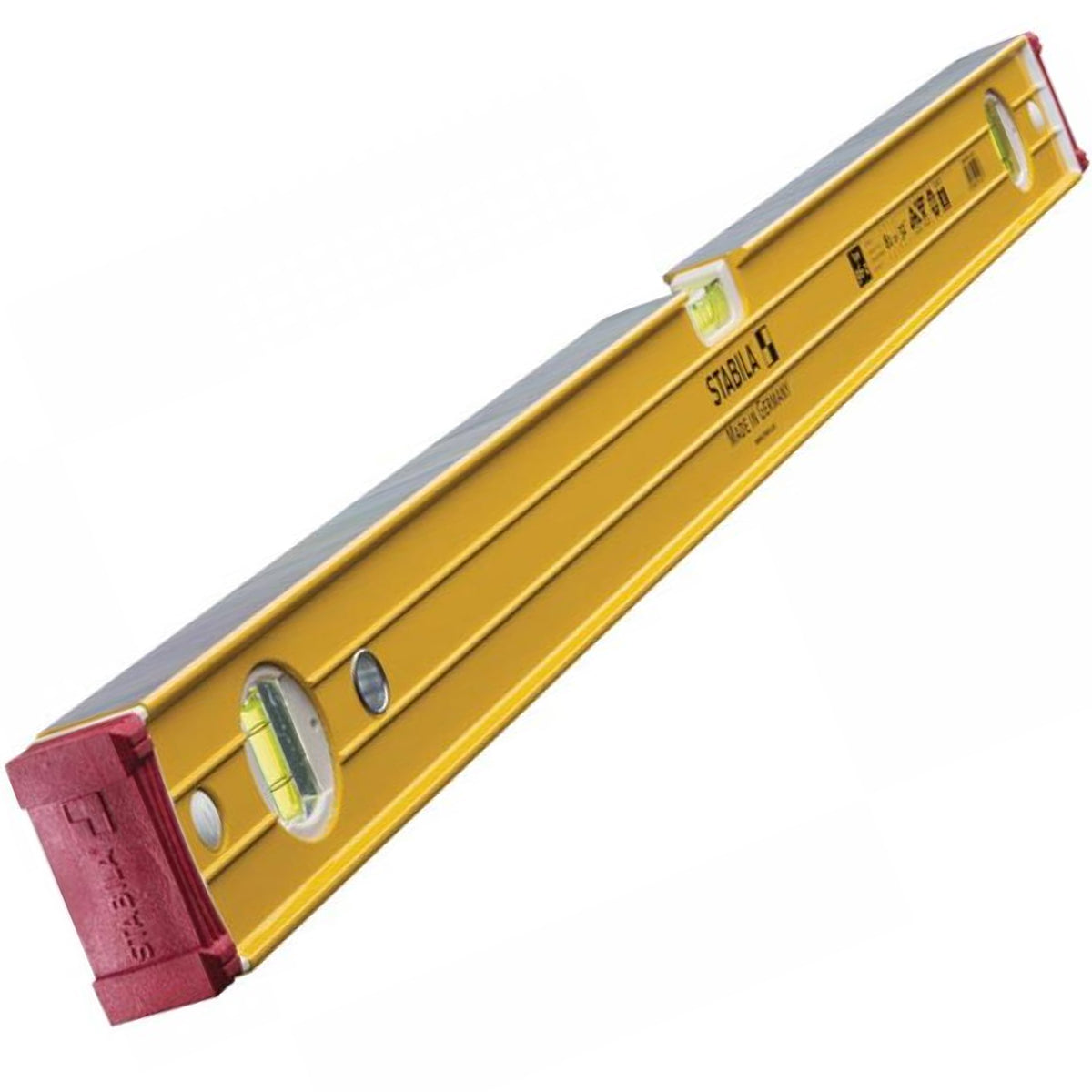 Stabila 96-2 Double Plumb Ribbed Box Level Twin Pack 60cm + 120cm - MonkeyTools