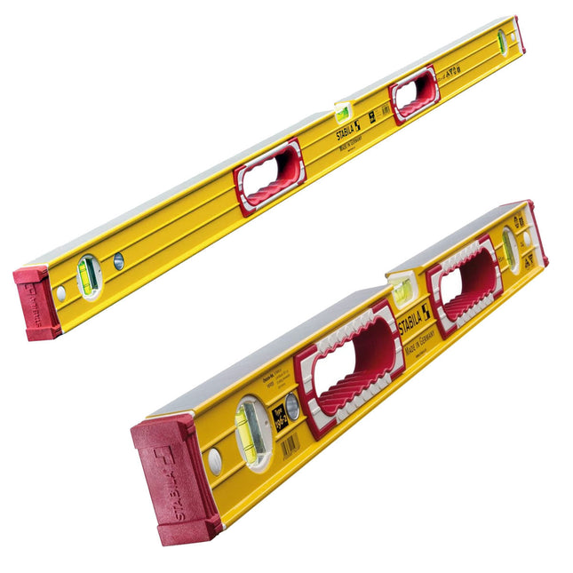 Stabila Double Plumb Spirit Level 600mm & 1200mm Pack of 2 - MonkeyTools
