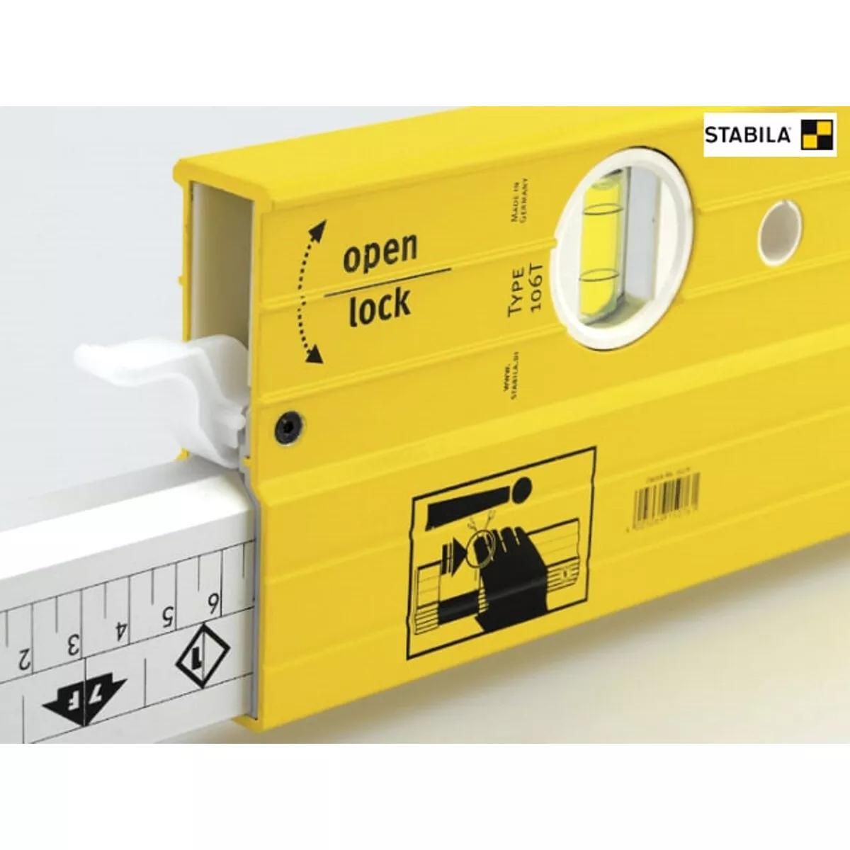 Stabila STB106T183 72-124"/183-315cm 3 Vial Extendable Spirit Level - 17708 - MonkeyTools