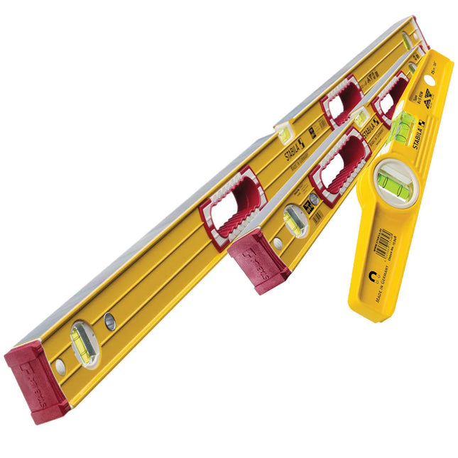 Stabila STB1962PACK 196-2 Spirit Levels 600mm & 1200mm With 81SREM Rare Earth Level - 19260 - MonkeyTools