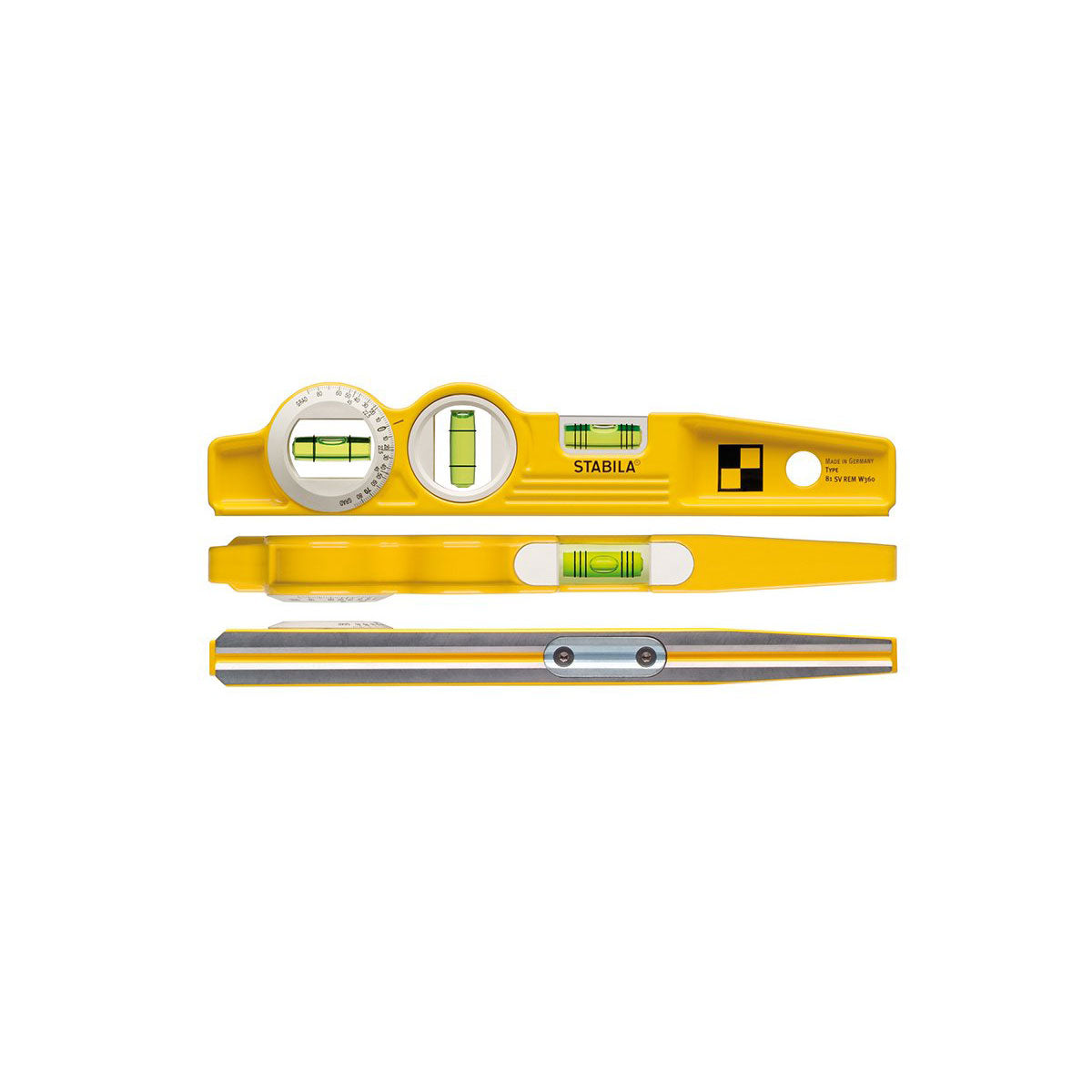 Stabila STB81SVW360 25cm Rare Earth Magnetic Torpedo Spirit Level - 16670 - MonkeyTools