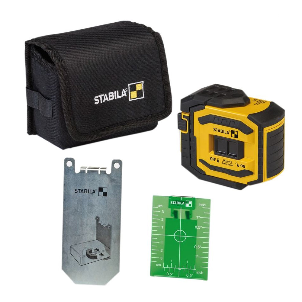 Stabila STBLAX300G Green Cross Line Laser Level 30m Range - 19033 - MonkeyTools
