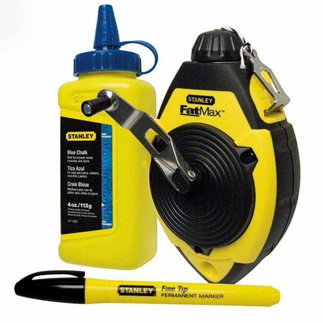 Stanley 0-47-681 FatMax Chalk Line Set with ABS Case STA047681 - MonkeyTools