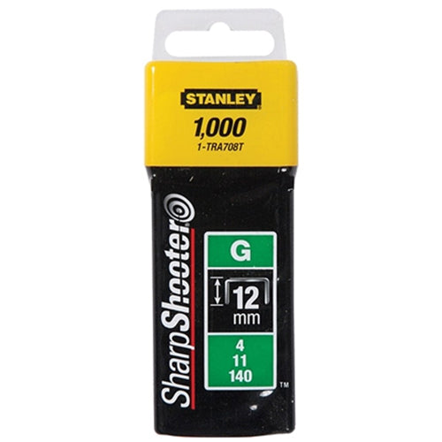 Stanley 1-TRA708T TRA7 Heavy-Duty Staple 12mm Pack 1000 STA1TRA708T - MonkeyTools