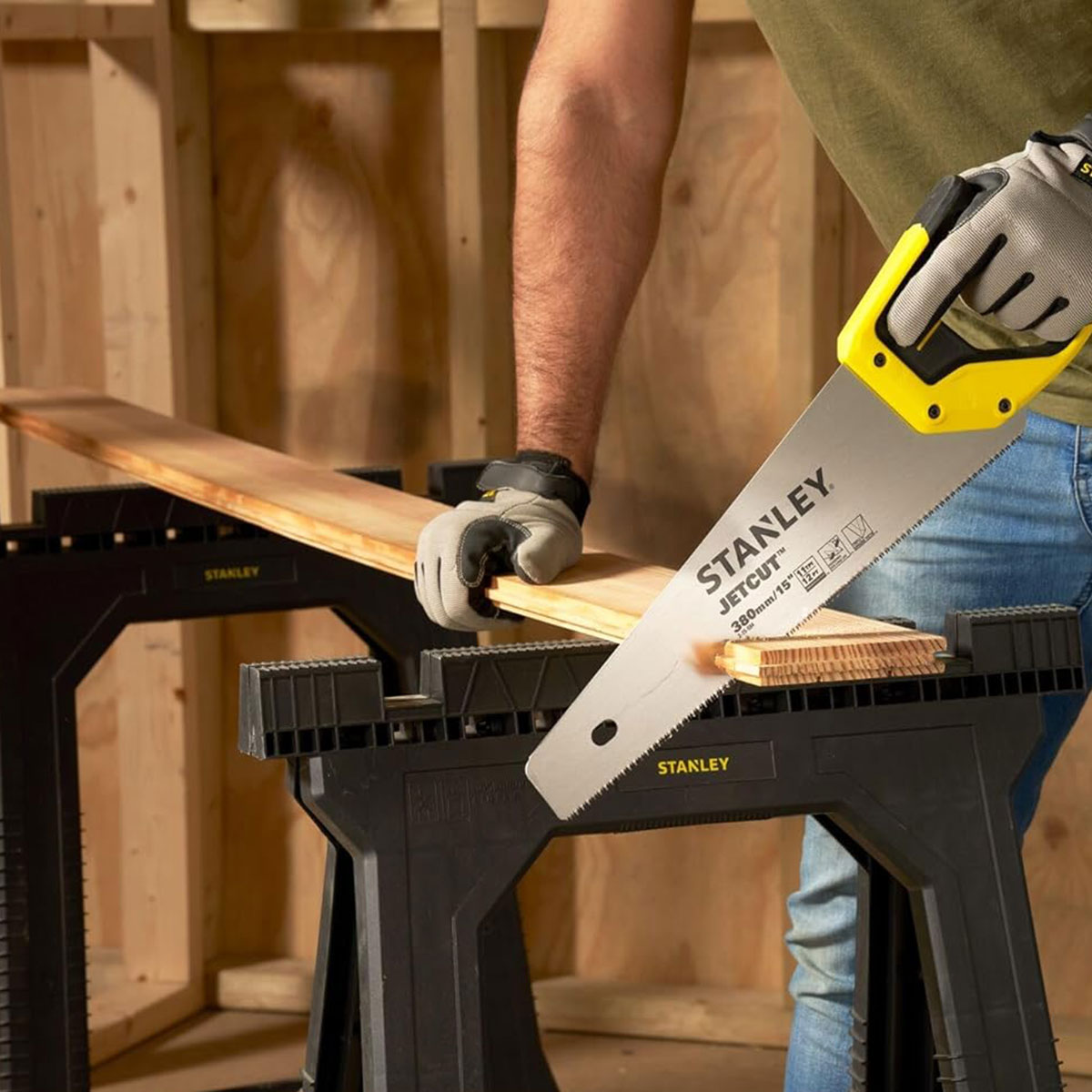 Stanley 380mm Jet Cut Fine Handsaw 16in 11 TPI STA215594 - MonkeyTools