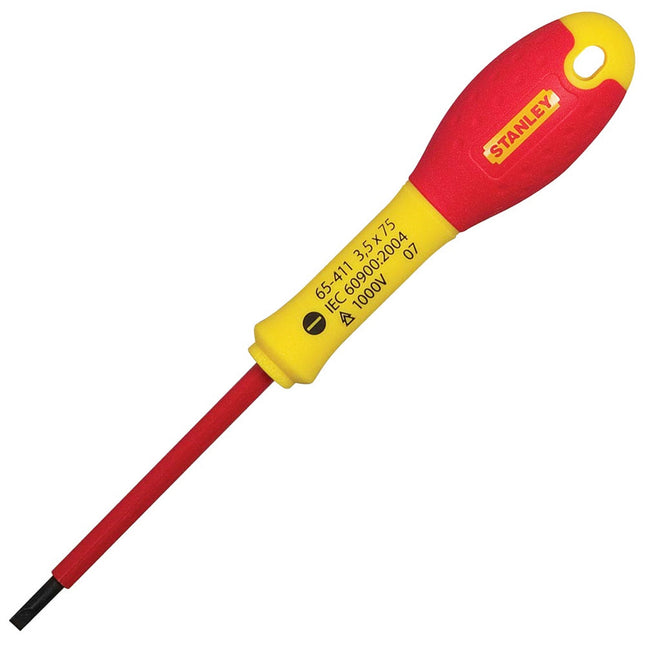 Stanley 5.5 x 150mm FatMax VDE Insulated Screwdriver Parallel Tip STA065413 - MonkeyTools