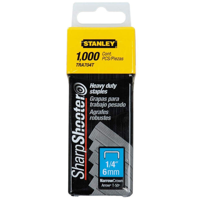 Stanley TRA704T 6mm Heavy-Duty Staple 6mm Pack of 1000 STA1TRA704T - MonkeyTools