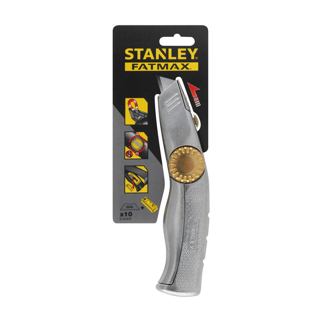 STANLEY 0-10-819 FATMAX XTREME PRO RETRACTABLE KNIFE INC 10X BLADES - MonkeyTools
