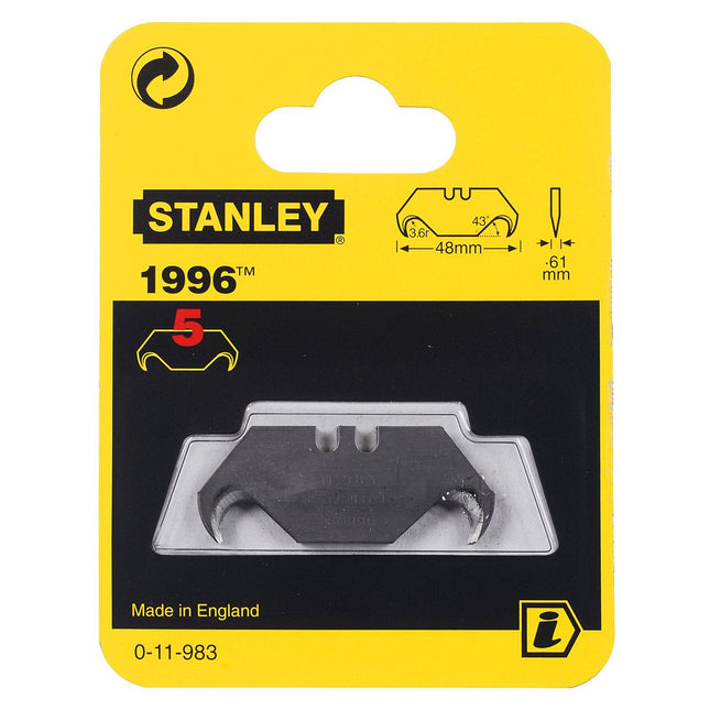 STANLEY 0-11-983 1996 HOOKED KNIFE BLADES X5 PCS - MonkeyTools