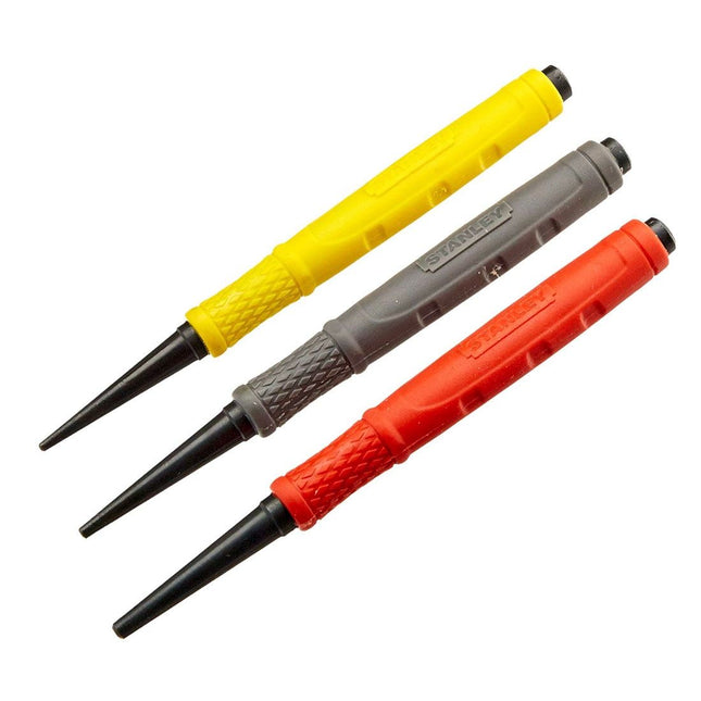 STANLEY 0-58-930 DYNAGRIP NAIL PUNCH X3 PCS - MonkeyTools