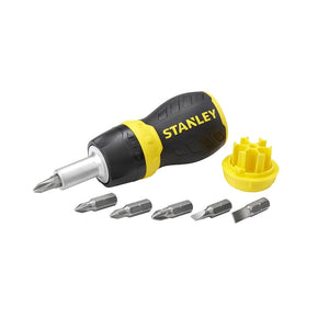 STANLEY 0-66-358 STUBBY MULTI-BIT RATCHETING SCREWDRIVER 6X PCS - MonkeyTools