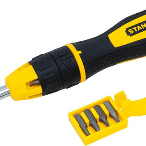 STANLEY 0-68-010 MULTI BIT RATCHET SCREWDRIVER X10 PCS - MonkeyTools