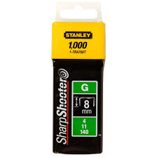STANLEY 1-TRA705T SHARPSHOOTER 8MM HEAVY DUTY STAPLES 4/11/140 TYPE G X1000 PCS - MonkeyTools