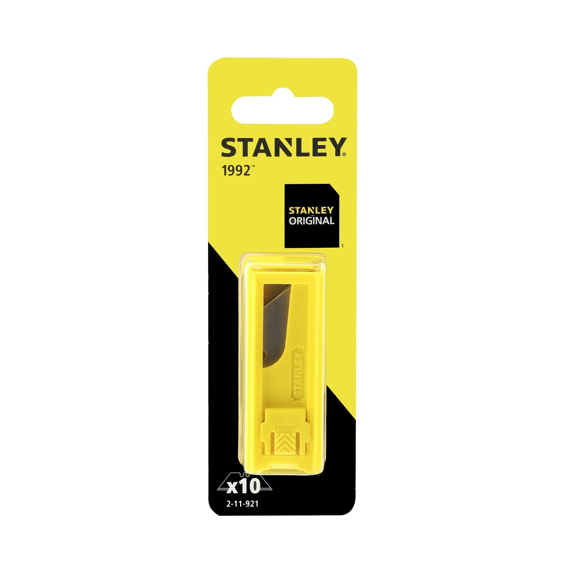 STANLEY 2-11-921 1992 UTILITY KNIFE BLADES X10 IN DISPENSER - MonkeyTools