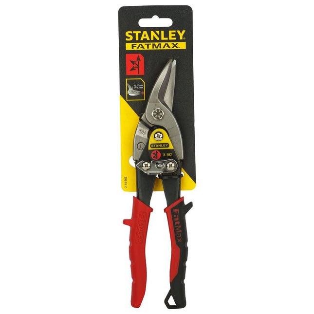 STANLEY 2-14-562 FATMAX AVIATION SNIPS LEFT CUT 250MM / 10" RED - MonkeyTools