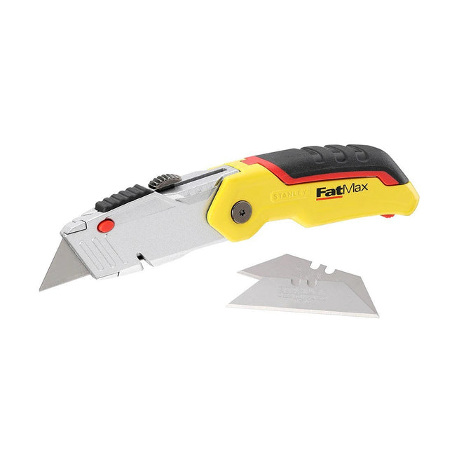 STANLEY FATMAX 0-10-825 RETRACTABLE FOLDING UTILITY KNIFE INC 3X BLADES - MonkeyTools