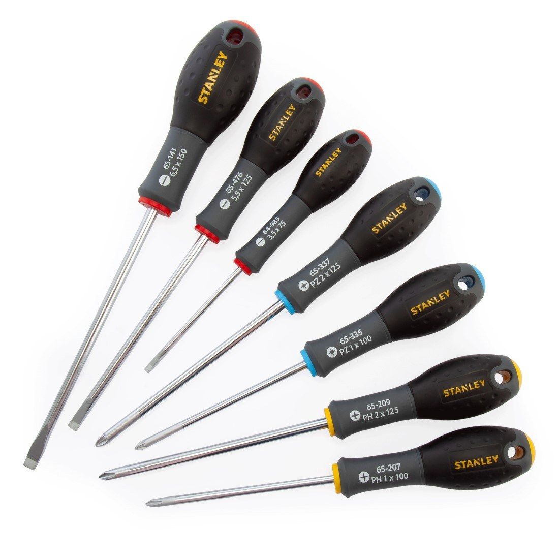 STANLEY FATMAX 0-65-438 X7 PIECE PARALLEL FLARED POZI & PHILLIPS SCREWDRIVER SET - MonkeyTools
