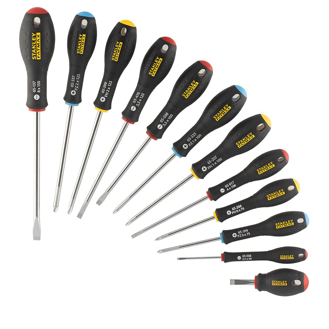 STANLEY FMHT65426-0 FATMAX ASSORTED SCREWDRIVER SET X12 PCS - MonkeyTools