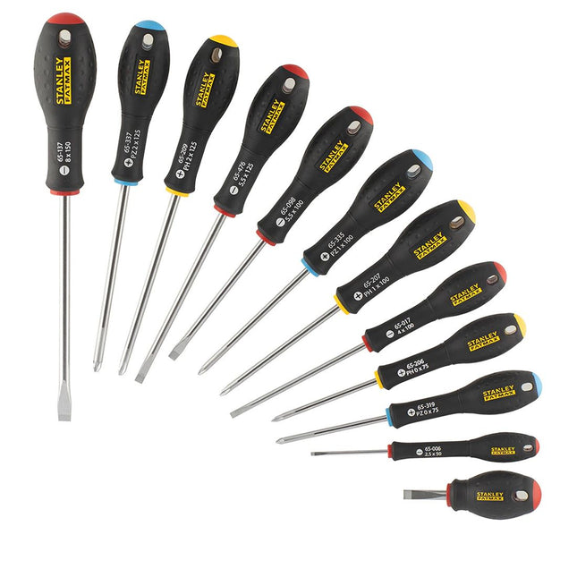 STANLEY FMHT65426-0 FATMAX ASSORTED SCREWDRIVER SET X12 PCS - MonkeyTools