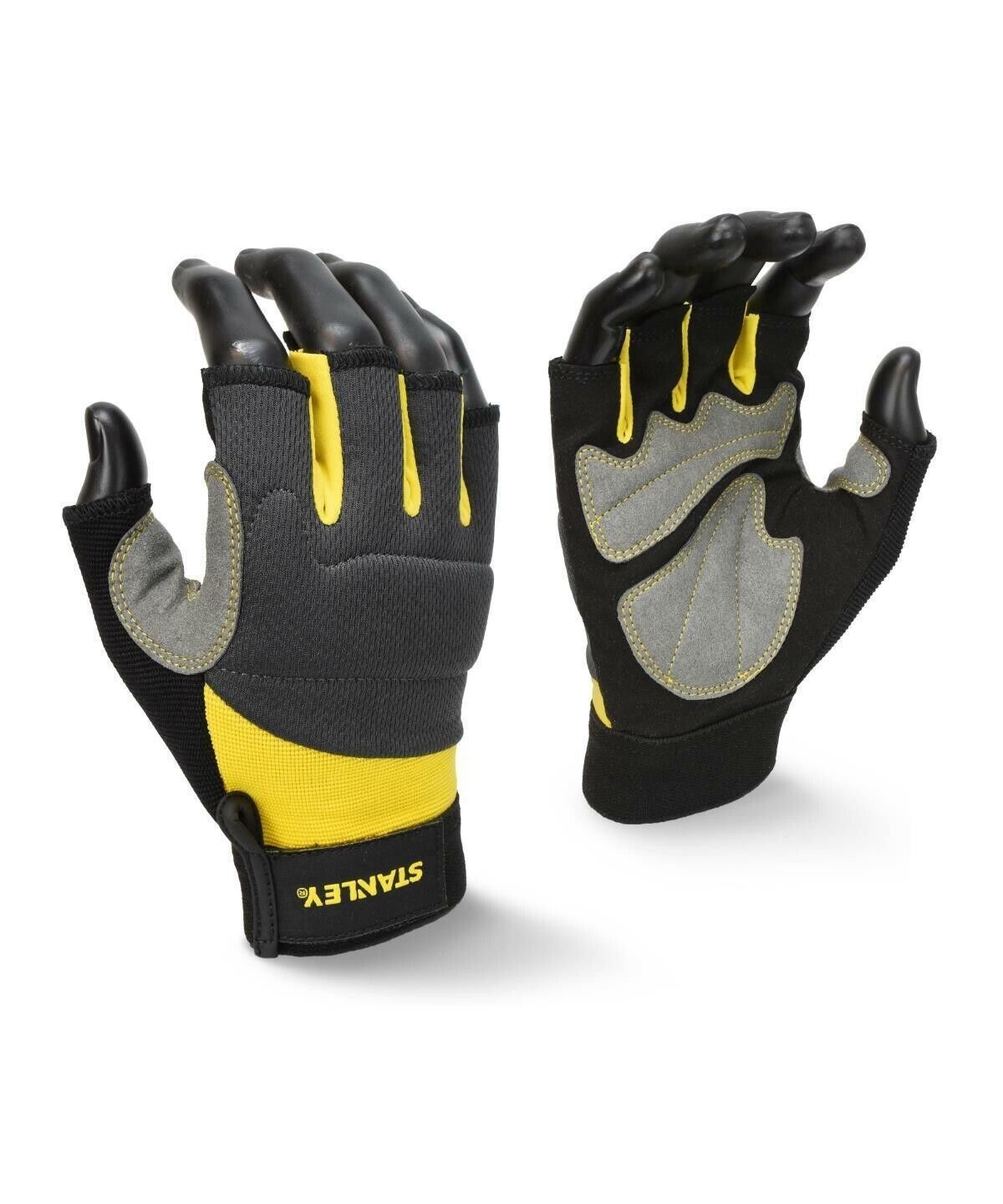 Stanley SY640L EU Fingerless Performance Work Gloves Large Site Breathable - MonkeyTools