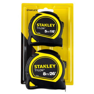 STANLEY TYLON 5M/16FT & 8M/26FT TAPE MEASURE TWIN PACK - MonkeyTools