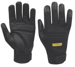 STANLEY VIBRATION ABSORBING PERFORMANCE GLOVES BLACK LARGE