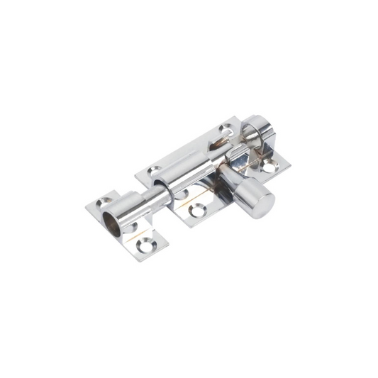 STRAIGHT DOOR BOLT POLISHED CHROME 38MM - MonkeyTools