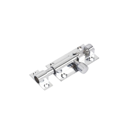 STRAIGHT DOOR BOLT POLISHED CHROME 51MM - MonkeyTools