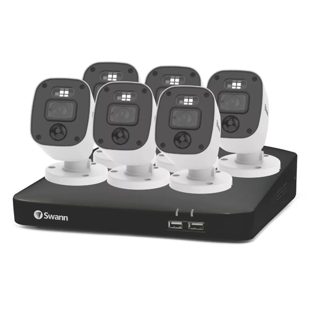 SWANN ENFORCER SWDVK-846806MQB-EU 1TB HDDGB 8-CHANNEL 1080P DVR CCTV KIT & 6 INDOOR & OUTDOOR CAMERAS - MonkeyTools