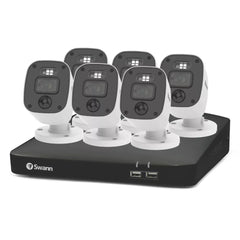 SWANN ENFORCER SWDVK-846806MQB-EU 1TB HDDGB 8-CHANNEL 1080P DVR CCTV KIT & 6 INDOOR & OUTDOOR CAMERAS