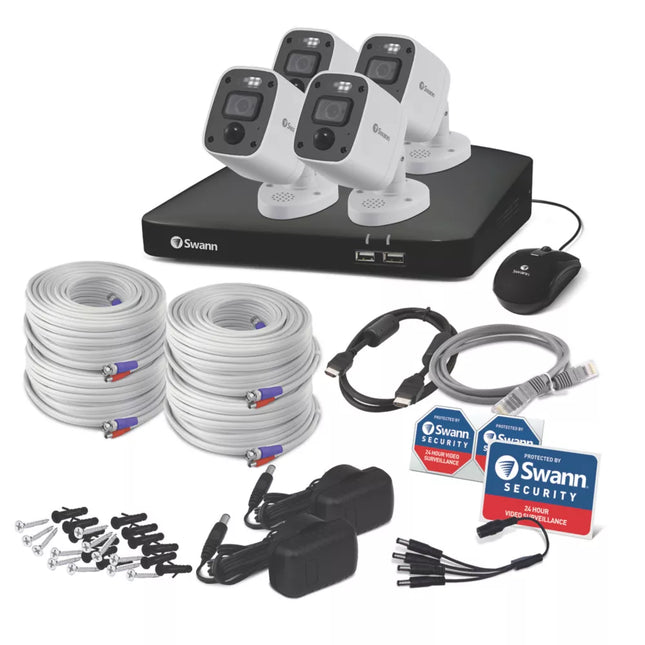 SWANN ENFORCER SWDVK-856804MQB-EU 2TB HDDGB 8-CHANNEL 4K DVR CCTV KIT & 4 INDOOR & OUTDOOR CAMERAS - MonkeyTools