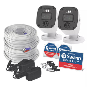 SWANN ENFORCER SWPRO-1080MQBPK2-EU WHITE WIRED 1080P INDOOR & OUTDOOR BULLET ADD-ON CAMERA - MonkeyTools