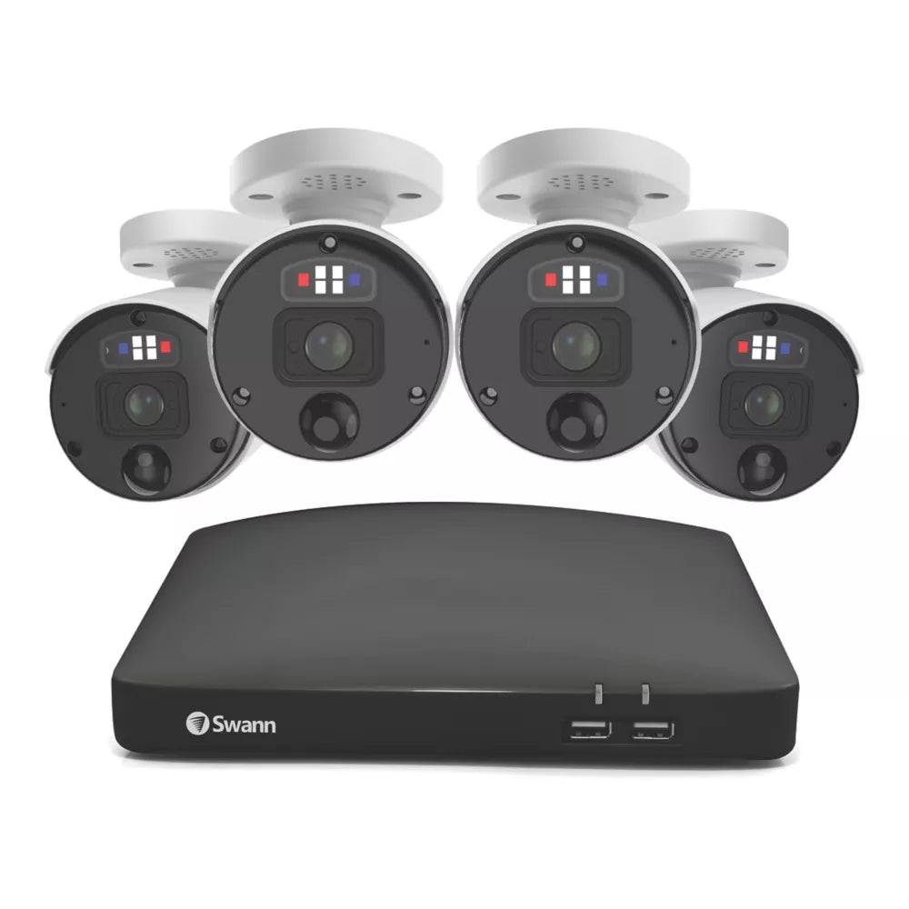 SWANN PRO ENFORCER SWNVK-890104-EU 2TB HDDGB 8-CHANNEL 4K NVR CCTV KIT & 4 INDOOR & OUTDOOR CAMERAS - MonkeyTools