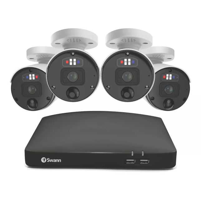 SWANN PRO ENFORCER SWNVK-890104-EU 2TB HDDGB 8-CHANNEL 4K NVR CCTV KIT & 4 INDOOR & OUTDOOR CAMERAS - MonkeyTools
