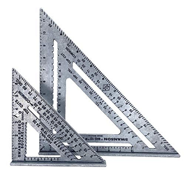 Swanson SW1201K 7" & 12" Imperial Speed Square with Instruction Book - MonkeyTools