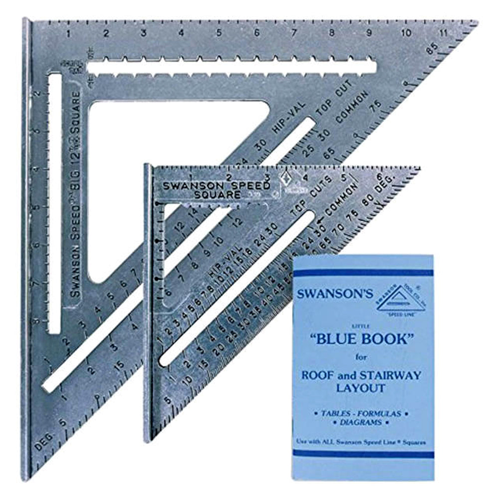 Swanson SW1201K 7" & 12" Imperial Speed Square with Instruction Book - MonkeyTools