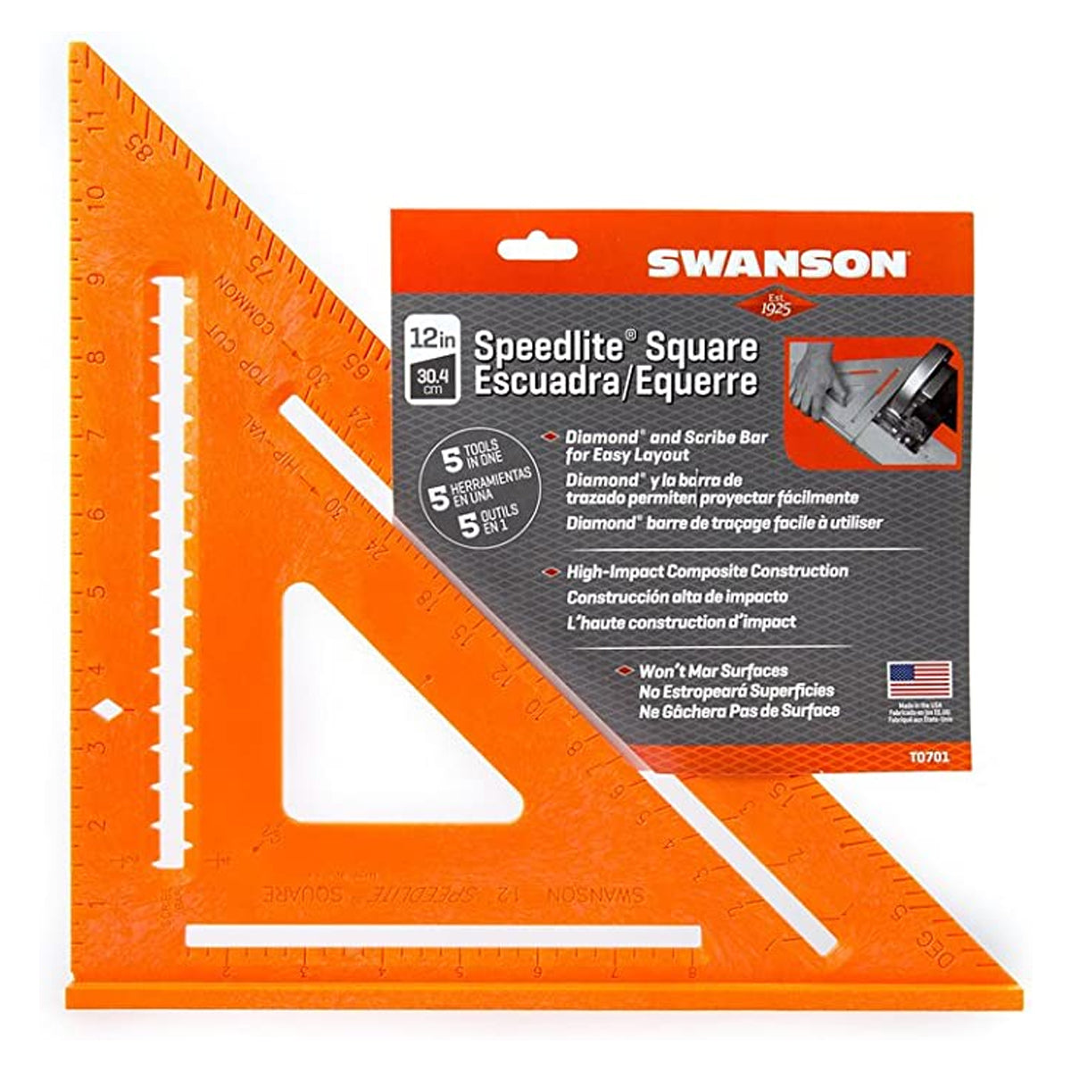 Swanson SWA-T0701 12" Composite Speedlite Square Orange - MonkeyTools