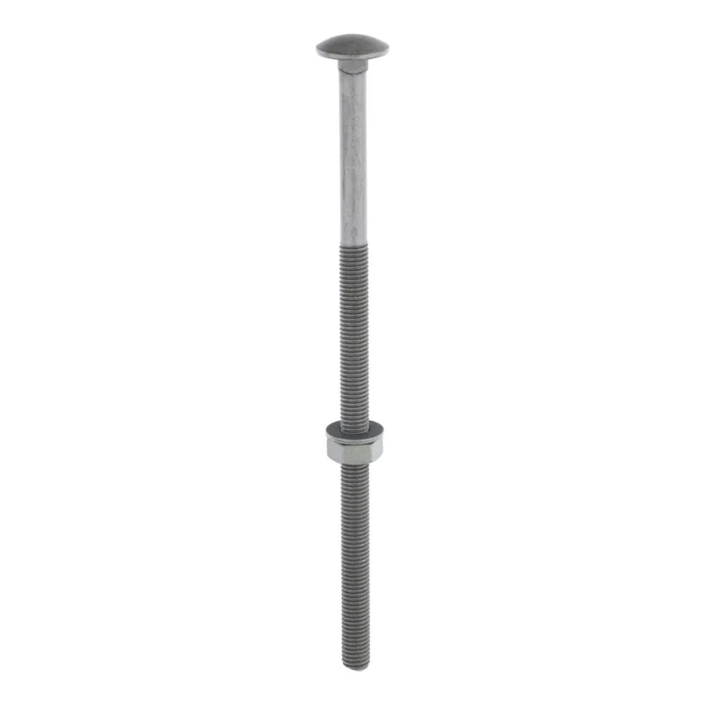 TIMCO EXTERIOR CARRIAGE BOLTS HEAT-TREATED STEEL ORGANIC GREEN COATING M10 X 220MM 10 PACK - MonkeyTools