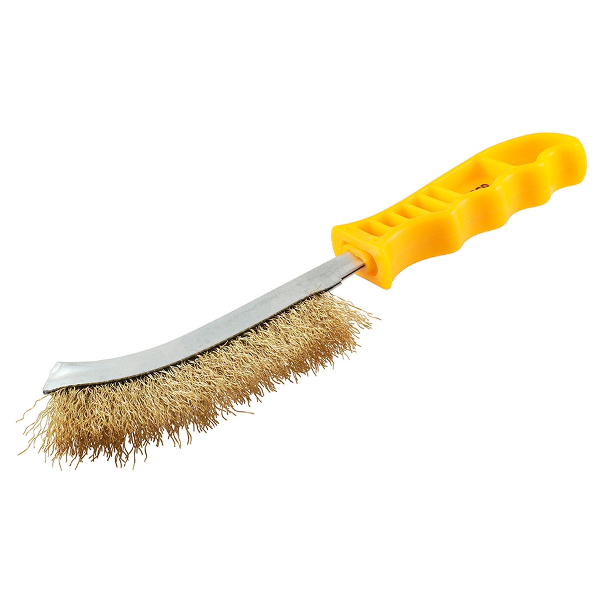 Timco YWHB 255mm Brass Wire Hand Brush - Yellow - MonkeyTools
